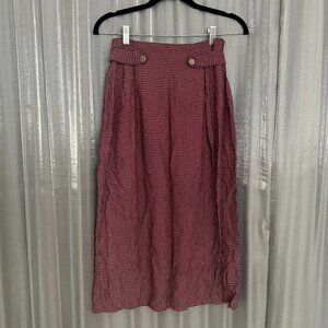 pink and black rooth hound midi pencil skirt